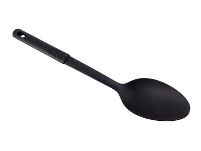 Fackelmann Servierlöffel Kunststoff schwarz Salatlöffel Vorlegelöffel Griff 30cm