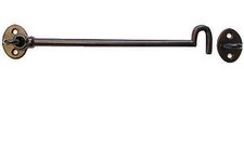 Traditional Cast Cabin Hook Black Hook And Eye Door Holder 250mm 10 Inch | Onest