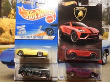 Hot Wheels Lamborghini LOT 4 LAMBORGHINI URUS Red DIABLO COUNTACH 25TH FE X-RAY