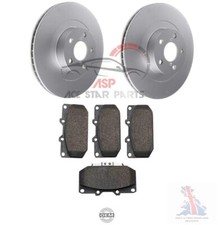 FITS SUBARU IMPREZA WRX TURBO FRONT 2 BRAKE DISCS AND BRAKE PADS SET 4POT 295MM