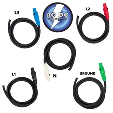 CAMLOCK Feeder Cables 10 ft 4/0 Set of 5 (LV) standard 405A F / PIGTAIL