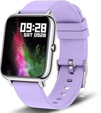 Smart Watch Purple Android  iOS Blood Pressure, Oxygen Monitor, Fitness Track