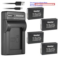 Kastar Battery Slim Charger for Canon LP-E17 LPE17 LC-E17  Canon EOS M3 Camera