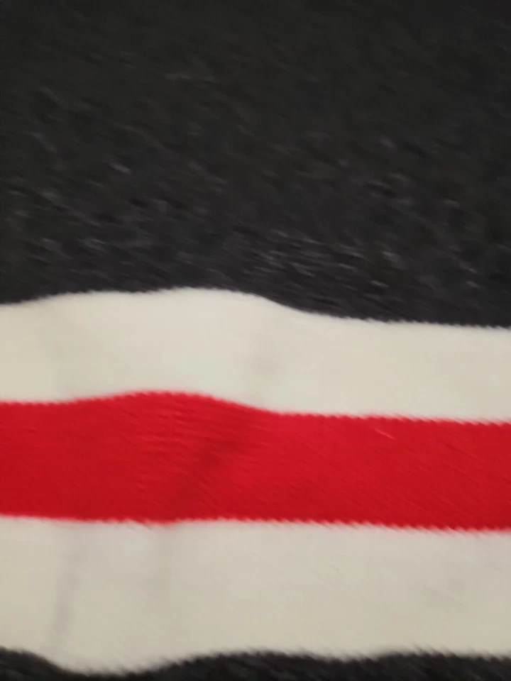 Dog Sweater Dark Gray With White and Red Stripes/ LARGE  - Image 4 of 4