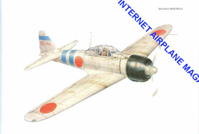 AVIATION ART MITSUBISHI A6M2 REISEN ZERO WW2 JAPAN IJN MAY 1942 BATTLE OF MIDWAY