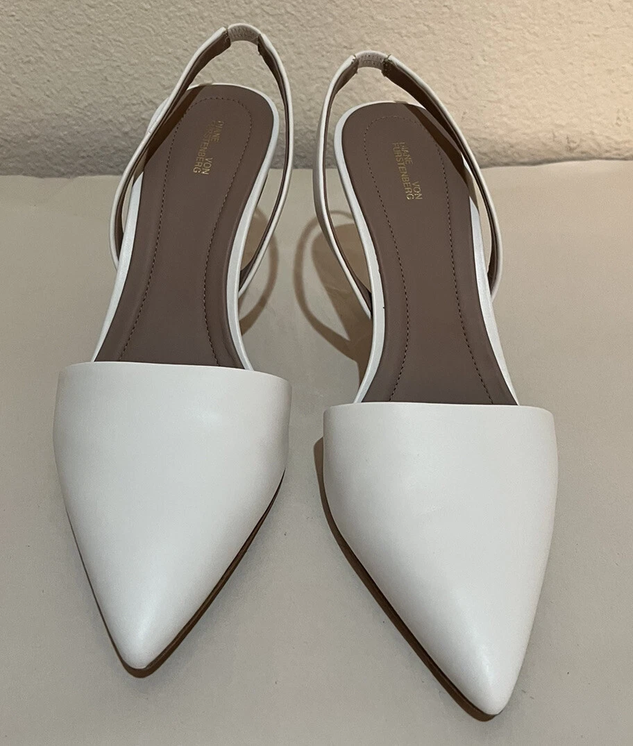 Diane von furstenberg shop mortelle leather slingback pumps