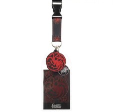 Game of Thrones House Targaryen Lanyard with ID Holder  Charm New