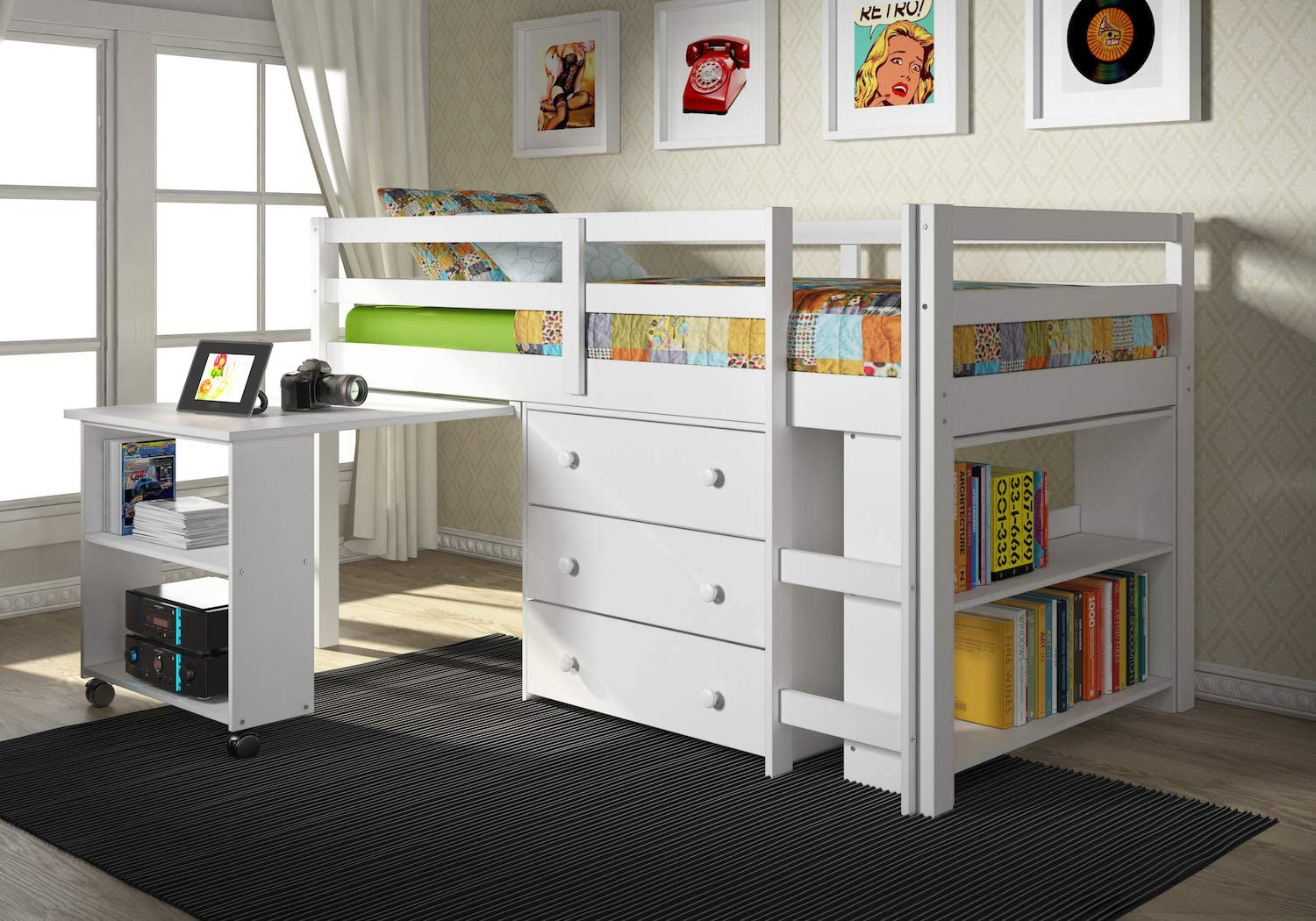 Low Study Loft Bed