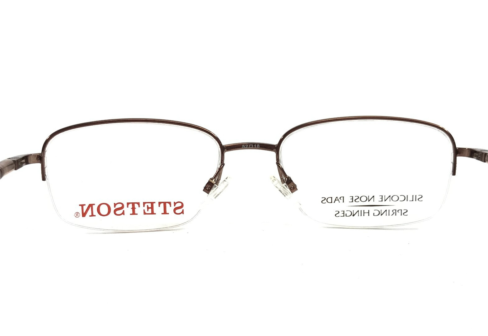 Stetson Eyeglasses Frames ZYLOWARE 183 321 Brown Rectangle Half Rim 52-18-140