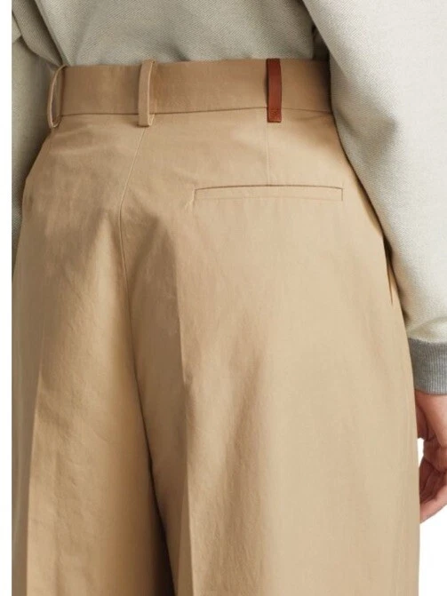 Pantalone Loewe plissettato gamba larga popeline taglia 38 4 $995