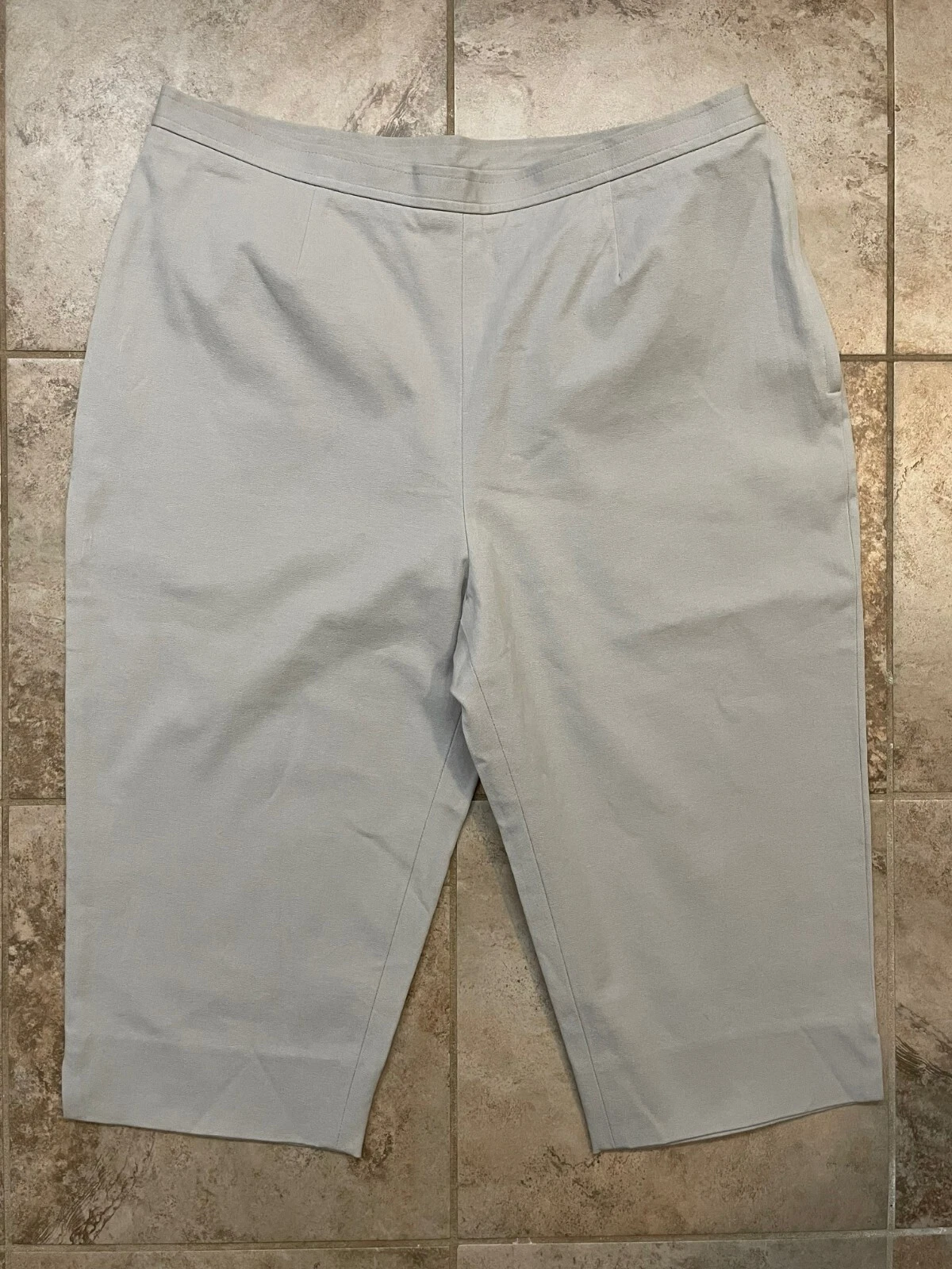 Lauren Ralph Lauren Womens Flat Front Capri Pants Stretch Light Khaki Size 14