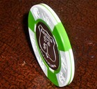 Old $1 CASINO 93 Casino Poker Chip Vintage Antique DieCards Mold Jackpot NV 1970 — photo 2