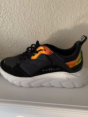 Black and Multi-color John Richmond sneakers