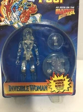Fantastic Four “Invisible Woman” Clear Figure Marvel Comics 1995 Toy Biz NEW