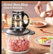 Image of 3-Speed Electric Food Processor with Safety Protection Switch
