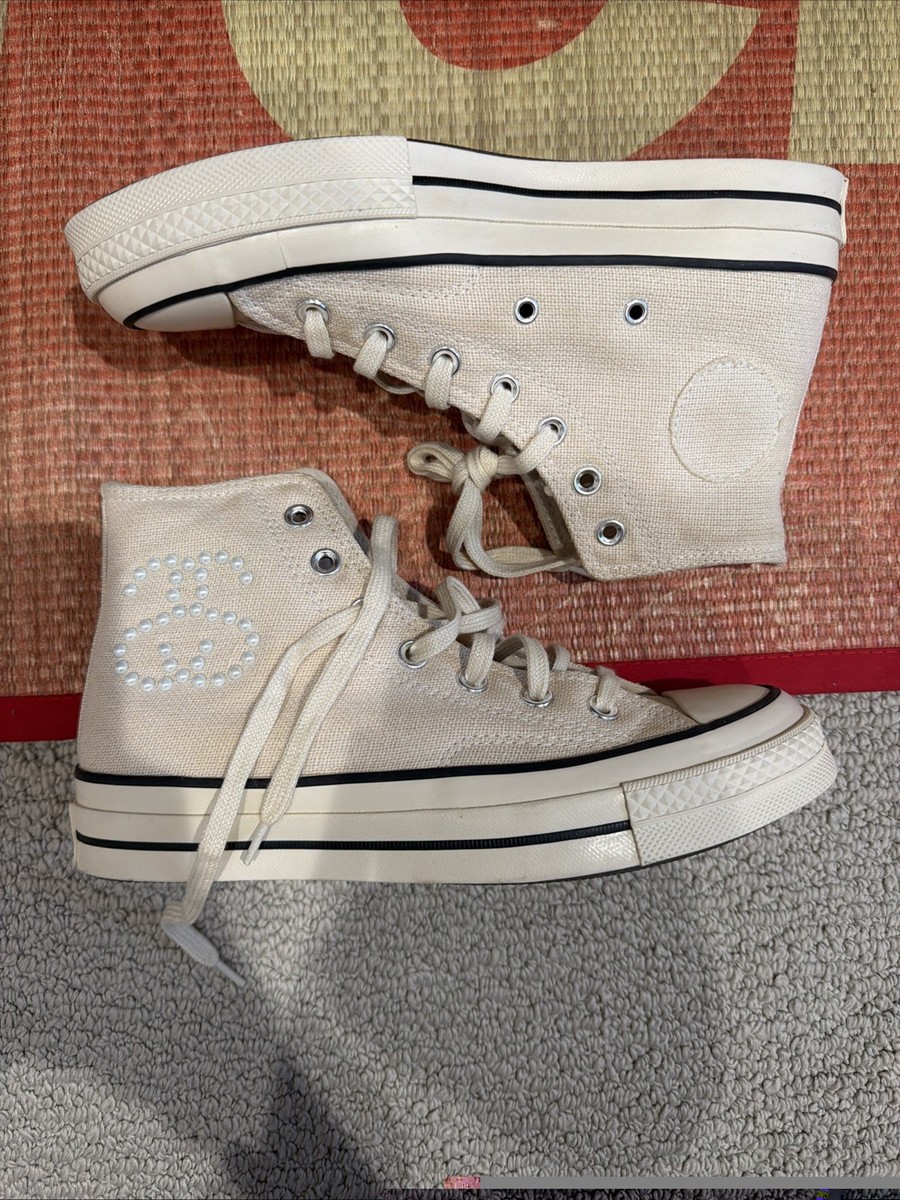 Converse Chuck Taylor All Star 70 Hi Stussy Fossil Pearl White | eBay