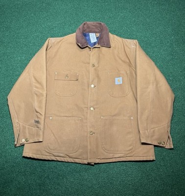 Vintage 90s Carhartt Chore Jacket Coat, Workwear, Flannel Vintage 90s Carhartt Chore Jacket Coat, Workwear, Flannel