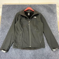 North Face Jacket Womens Medium Black Softshell Full Zip Fleece Lined Outdoor