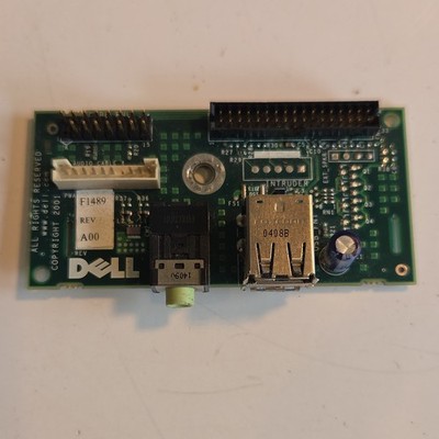 Dell Front I/O USB Audio Panel Board F1489 Rev A00 USB Headphone Jack Assembly