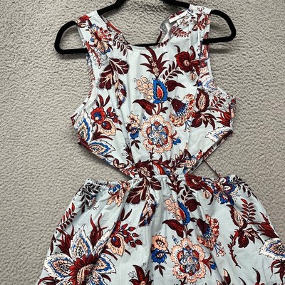 target blue floral dress White & Blue Floral Dresses
