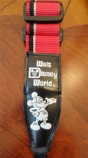RARE Vintage Walt Disney World Mickey Mouse Camera Shoulder Neck Strap RED