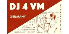 DJ4VM Soest West Germany Ham Radio Operator QSL Postcard 1960s QSO RST 569