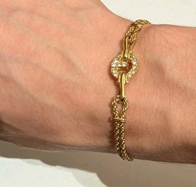 Vintage Givenchy G-Logo Double Chain Gold-Plated Bracelet | eBay
