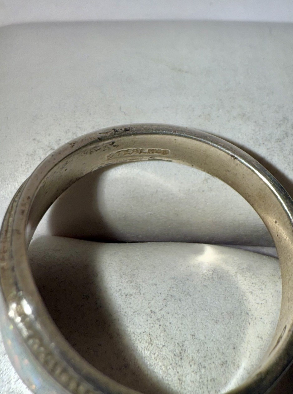 ESTATE Solid Sterling Silver Crushed Natural Boul… - image 6