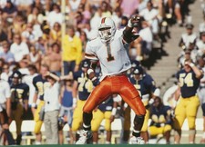 Jessie Armstead Linebacker for the University of Miami Hurricanes - Old Photo