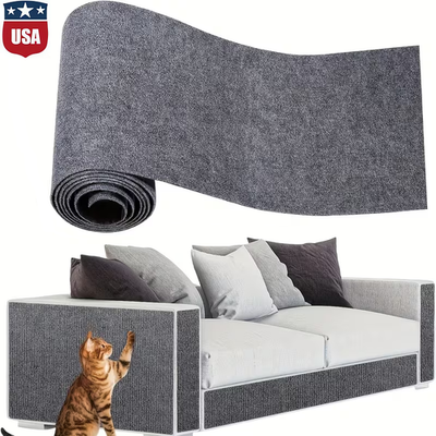#ad Trimmable Cat Scratching Mat Self Adhesive Furniture Protector Carpet Pad Sofa $10.78