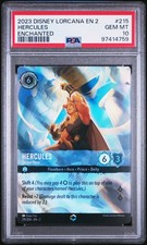 2023 DISNEY LORCANA EN 2-RISE OF THE FLOODBORN HERCULES - DIVINE HERO PSA 10