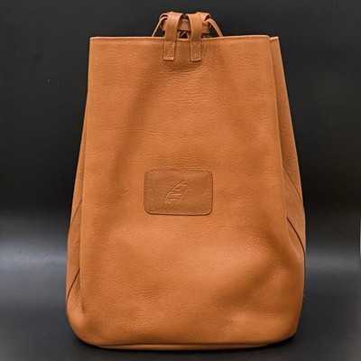 OUR TRIBE Handcrafted Camel Brown Genuine Leather Large Bucket Backpack