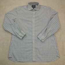 Bonobos Slim Fit Long Sleeve Grid Plaid Dress Shirt Cotton Men's Size 16.5 33