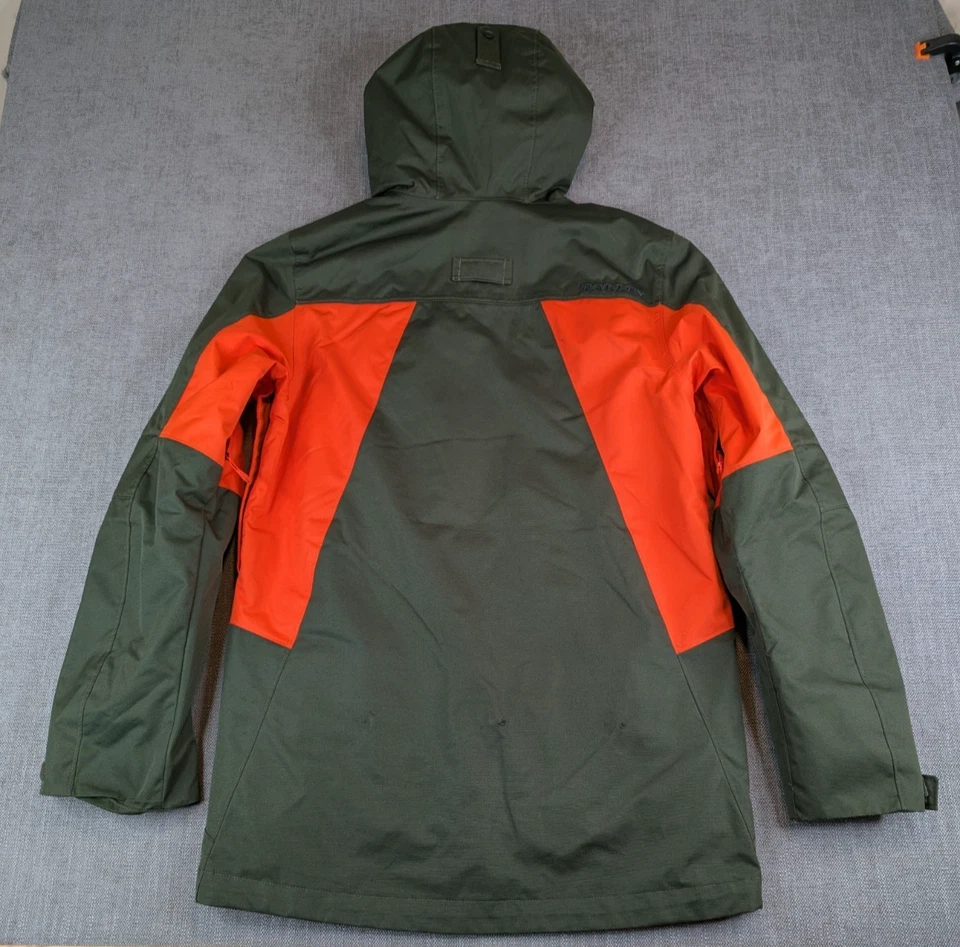 Chaqueta Oakley Hombres S Verde Naranja Snowboard Esquí Técnico Bidzone Con Capucha Gorpcore Foto 3 de 4