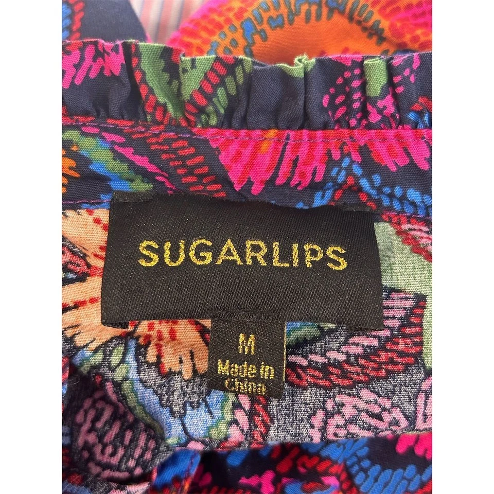 Mini Vestido Floral Para Mujer Sugarlips Multicolor Manga Corta Talla M En Capas Foto 4 de 4