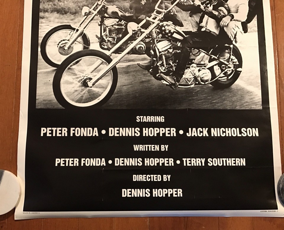 Classic “EASY RIDER” Movie Poster-1969 Fonda Hopper Nicholson 25”x35 ...