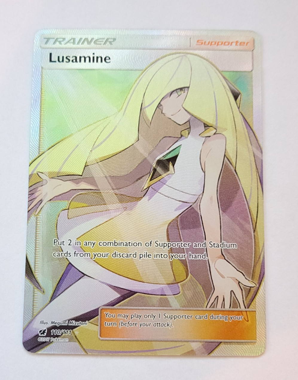Lusamine Pokemon Crimson Invasion Full Art 110/111 NM