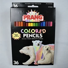 NEW Vintage Prang Fun Pro 36 count colored pencils non-toxic thick/smooth 3.3mm