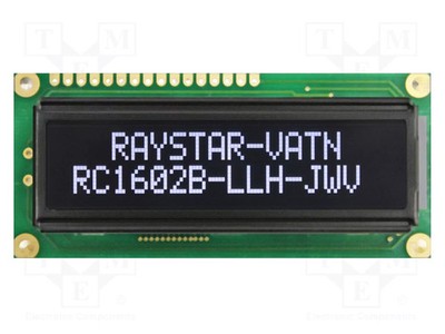 LED Display: LCD 80x36x13,2mm 16x2 alphanumerisch VA Negative