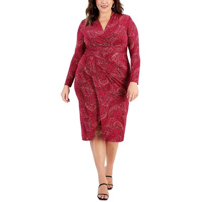 Rachel Rachel Roy Womens Long Twist Front Wrap Dress Plus BHFO 2291