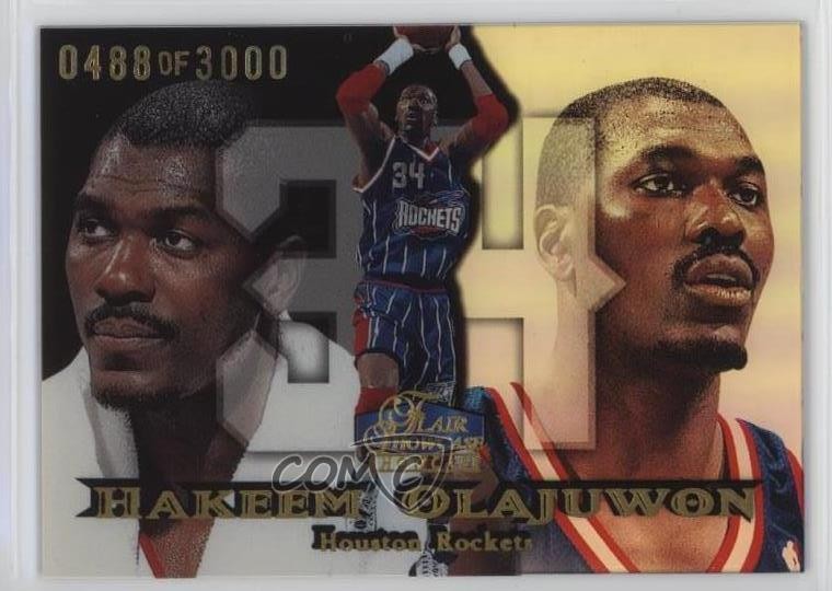 1998-99 Flair Showcase Row 1 488/3000 Hakeem Olajuwon #45 HOF 9ca