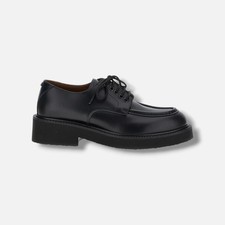 Valentino Garavani Men's Black Gentleglam Leather Derby Shoes Size EU:45 US:12