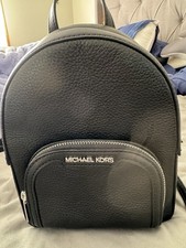 Michael Kors Pebbled Black Mini Backpack Zip ...