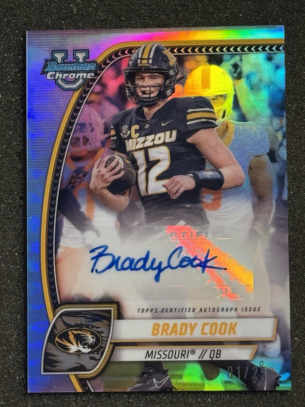 2024 Bowman Chrome University Brady Cook Auto /25 #SP-CB SSP Image Variation