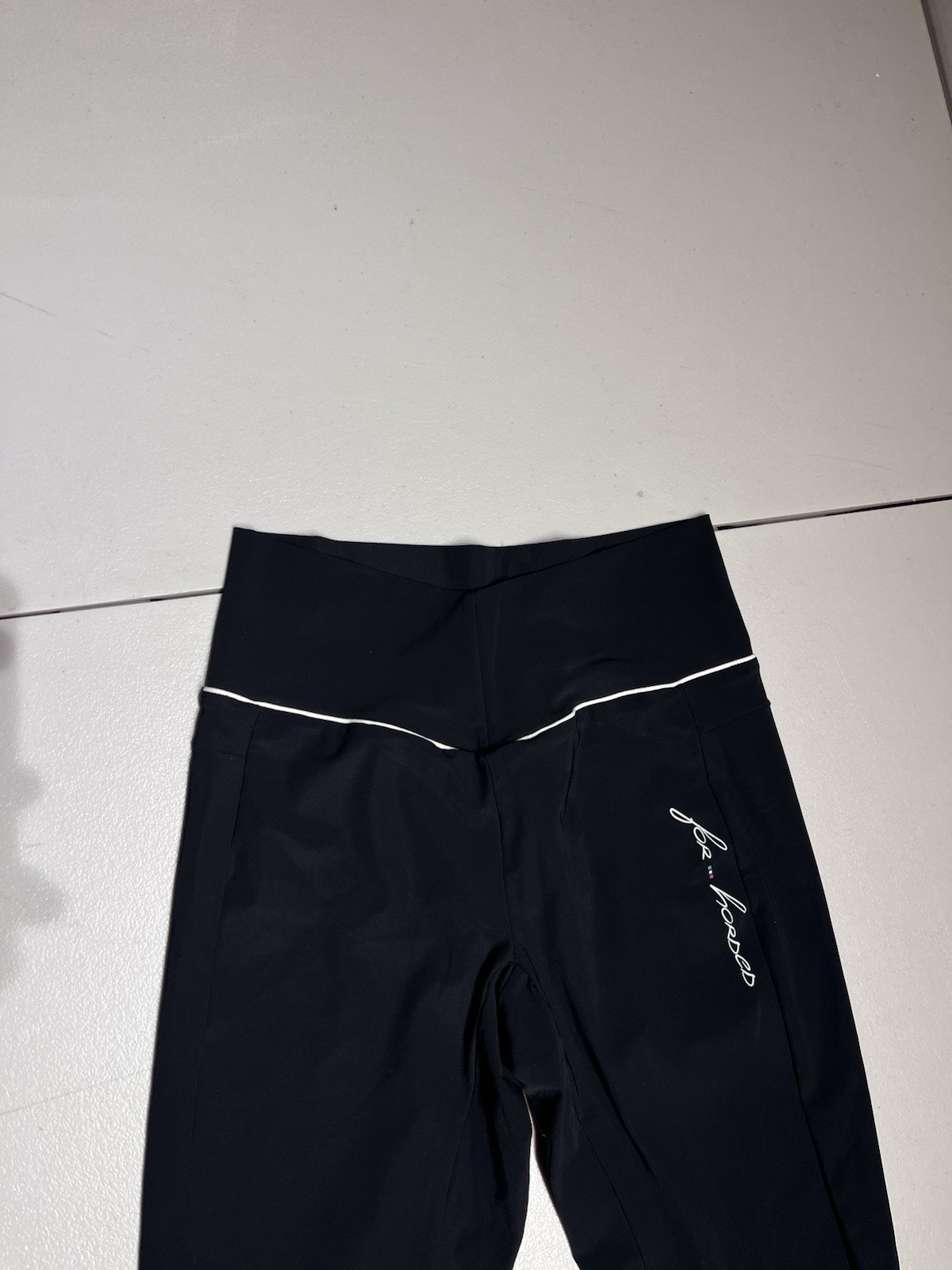 For Horses Breeches Womens Small Black Equestrian Tights Pants Nylon Italy 23x26