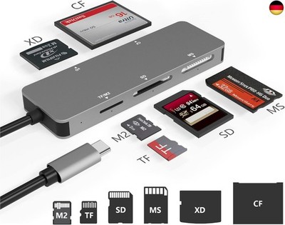 Card Reader USB C, USB C SD Kartenleser, Typ C 5Gps Micro SD Adapter