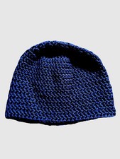 Blue Handmade Snug Crochet HAT Cozy Winter Cap Unisex Beanie