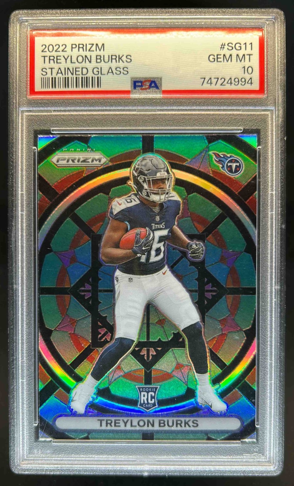 Treylon Burks Panini Prizm Stained Glass #SG11 Base