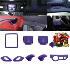 Purple Interior Full Set Interior Decoration Trim Kit For Dodge Challenger 2015+
