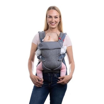 You+Me 4-in-1 Convertible Baby Carrier 3D Mesh 8-32lbs Gray/Heather Gray